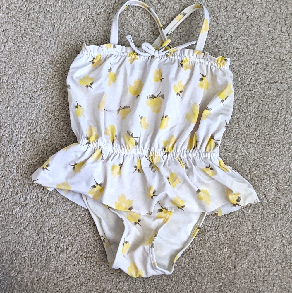Baby Gap Yellow Peplum Swimsuit